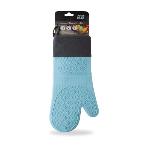 Taylor's Eye Witness Steamproof Silicone Oven Glove, Aqua at Napev GH
