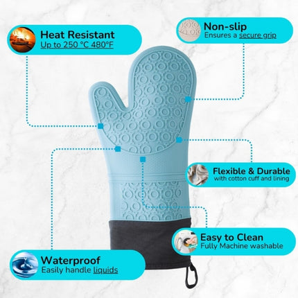 Taylor's Eye Witness Steamproof Silicone Oven Glove, Aqua at Napev GH
