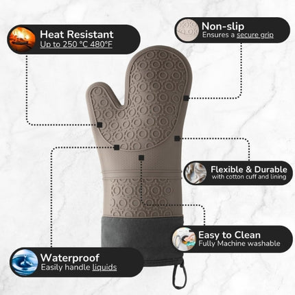 Taylor's Eye Witness Steamproof Silicone Oven Glove, Grey at Napev GH