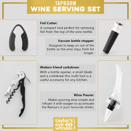 Taylor's Eye Witness Taproom Four Piece Wine Serving Set at Napev GH