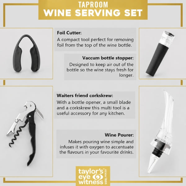 Taylor's Eye Witness Taproom Four Piece Wine Serving Set at Napev GH