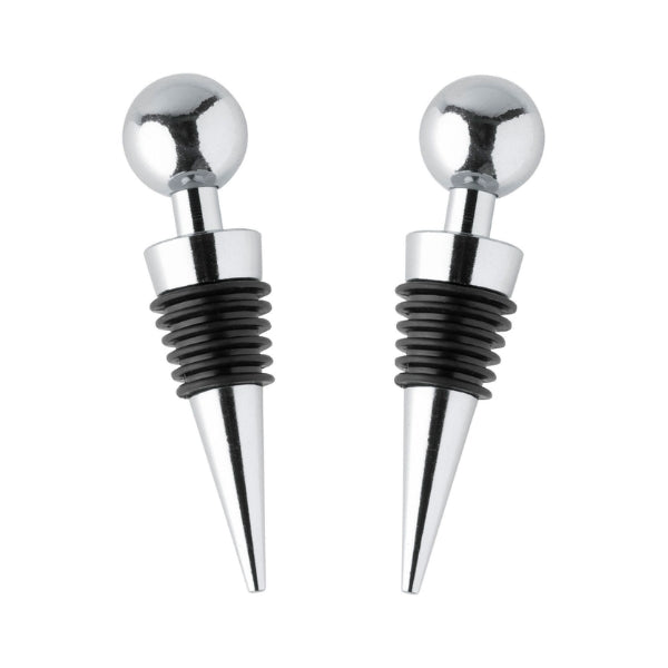 Taylor's Eye Witness Taproom Two Piece Chrome Ball Bottle Stopper Set at Napev GH