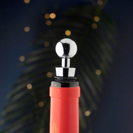 Taylor's Eye Witness Taproom Two Piece Chrome Ball Bottle Stopper Set at Napev GH