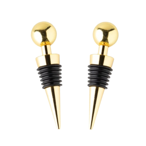 Taylor's Eye Witness Taproom Two Piece Gold Ball Bottle Stopper Set at Napev GH