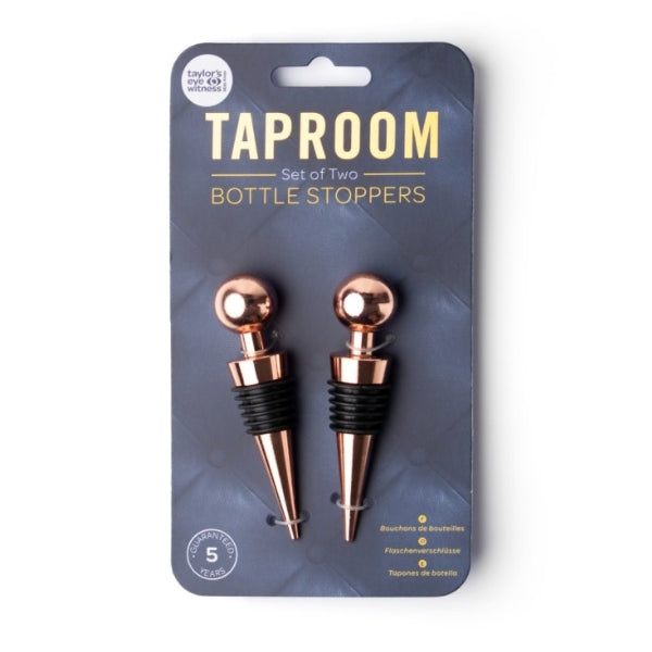 Taylor's Eye Witness Taproom Two Piece Rose Gold Ball Bottle Stopper Set at Napev GH