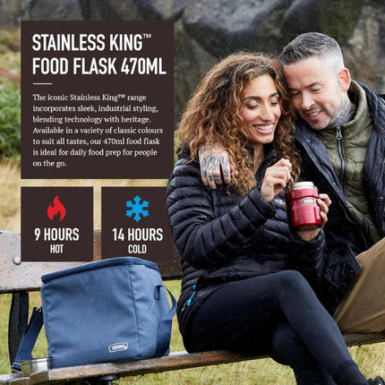 Thermos Stainless King Food Flask 0.47L - Matte Black at Napev GH