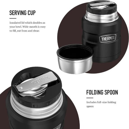 Thermos Stainless King Food Flask 0.47L - Matte Black at Napev GH
