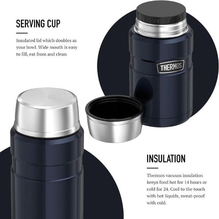 Thermos Stainless Steel King Food Flask 0.71ltr - Blue at Napev GH
