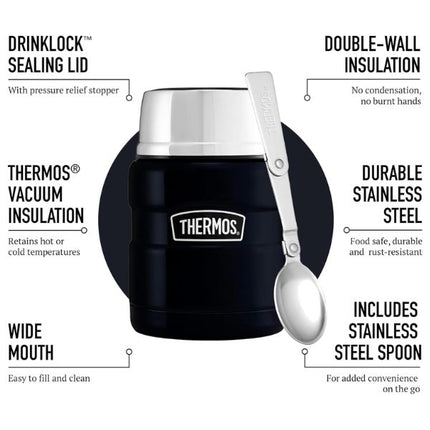 Thermos Steel King Food Flask 0.47Litre Blue at Napev GH