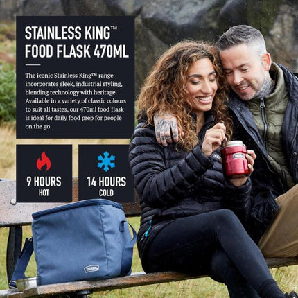 Thermos Steel King Food Flask 0.47Litre Blue at Napev GH