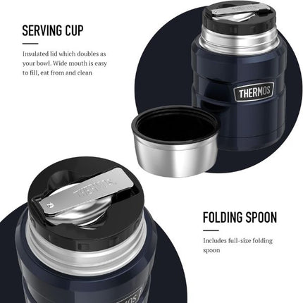 Thermos Steel King Food Flask 0.47Litre Blue at Napev GH