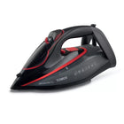 Tower T22034RED 3100W steam iron in black and grey with red accents, an ergonomic handle and XL ceramic soleplate.
