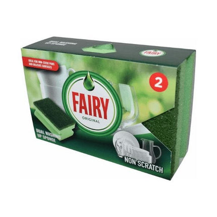 Fairy Dual Sponge Scourer With Crystals | Pack of 2 | Napev