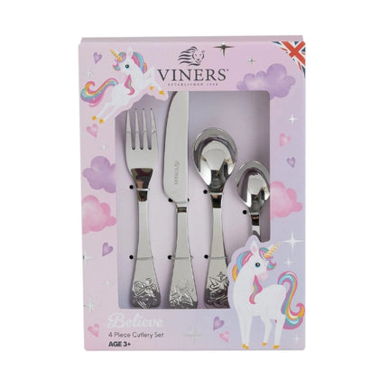 Viners Believe 4 Piece Childs Cutlery Set
