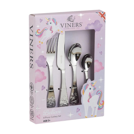 Viners Believe 4 Piece Childs Cutlery Set