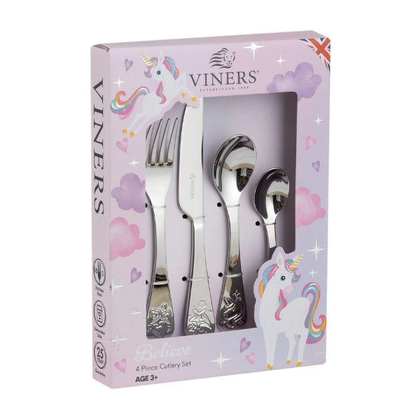 Viners Believe 4 Piece Childs Cutlery Set