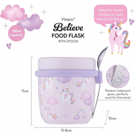 Viners Believe Food Flask With Spoon 300ml at Napev GH