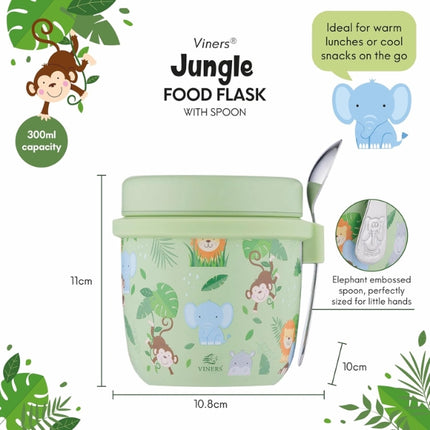 Viners Jungle Food Flask With Spoon 300ml at Napev GH
