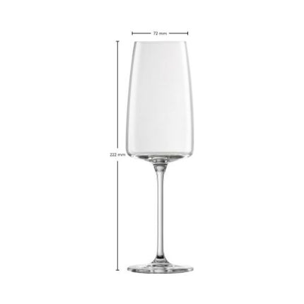 Zwiesel Glas Sparkling Wine And Sparkling Wine Glass Light & Fresh Vivid Senses 388ml | Pack Of 2 at Napev GH