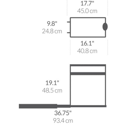 Reload to view Simplehuman 30L Under Counter Pull-out bin dimensions | napev