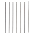 Viners Long Steel Drinking Straws Gift | Pack of 6 | Napev