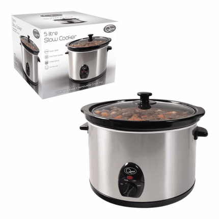 Quest Stainless Steel Slow Cooker, 5.5L | Napev