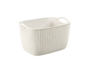 Curver Knit Rectangular Basket 3L White | Napev