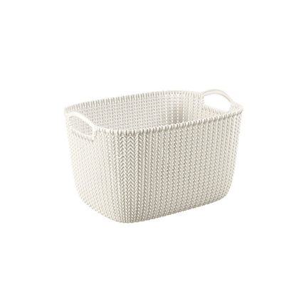 Curver Knit Rectangular Basket 3L White | Napev