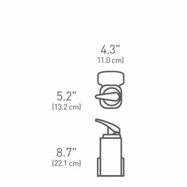 Simplehuman Square Push Pump with Caddy 650ml napev