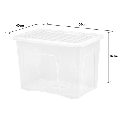Wham Crystal Clear Box & Lid 80L | Genaral Storage | Napev