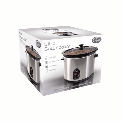 Quest Stainless Steel Slow Cooker, 5.5L | Napev