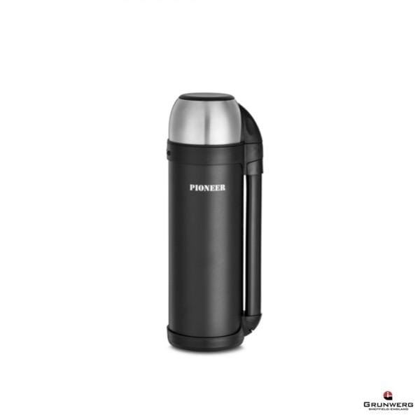 Pioneer Flasks Stainless Steel Metal Vacuum Flask 500ml, 0.5L, Black