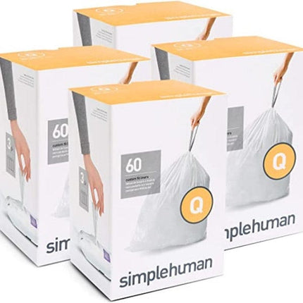 Simplehuman custom fit liners- Code Q | 60 Liners | napev