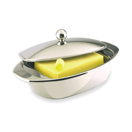 Grunwerg Belleux Stainless Steel Butter Dish | Napev